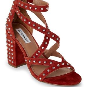 STEVE MADDEN FARA STUDDED HERL Sz 9.5 - Rust